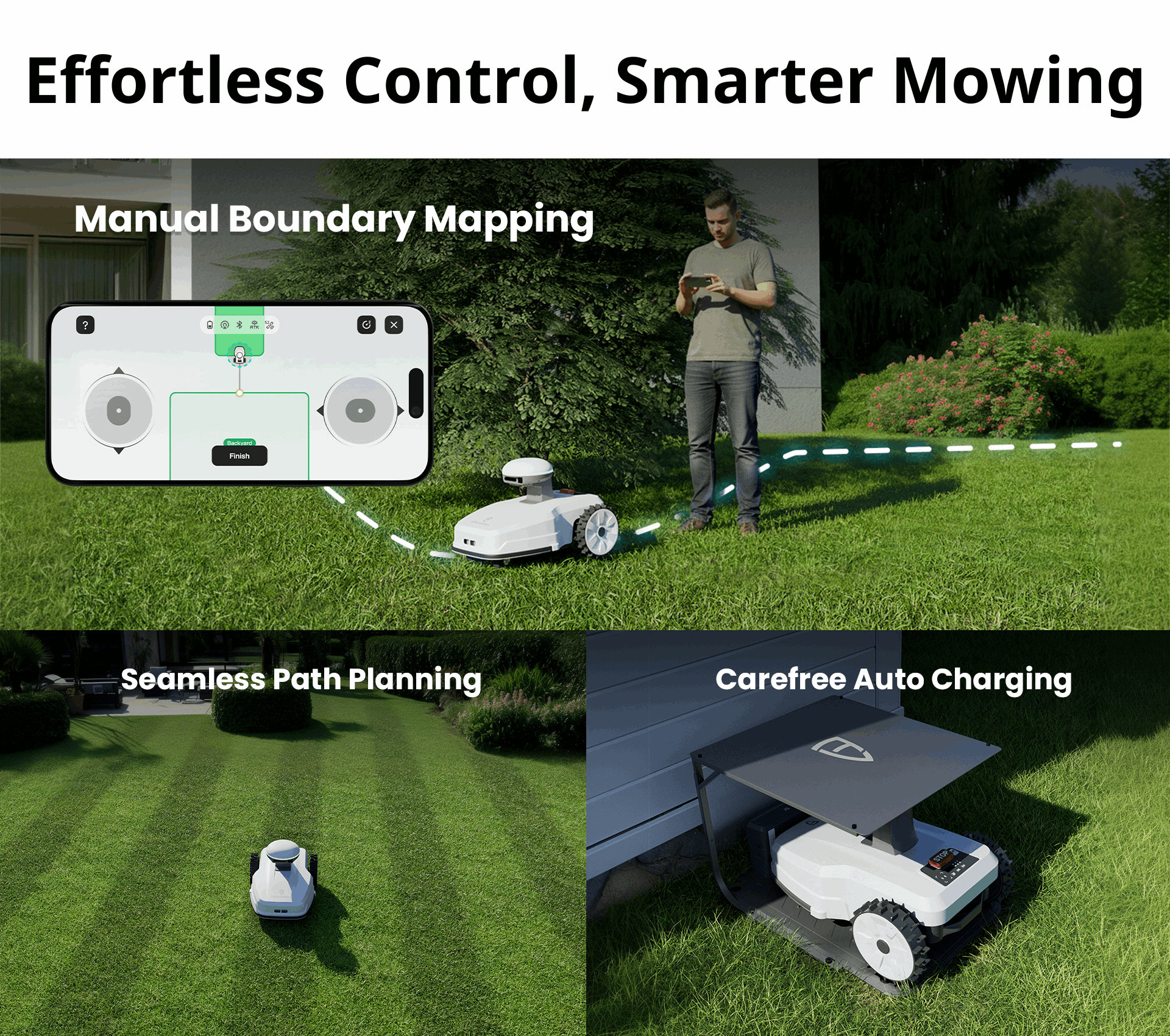 FJD FR4000 Smart Wireless Robotic Lawn Mower for Family