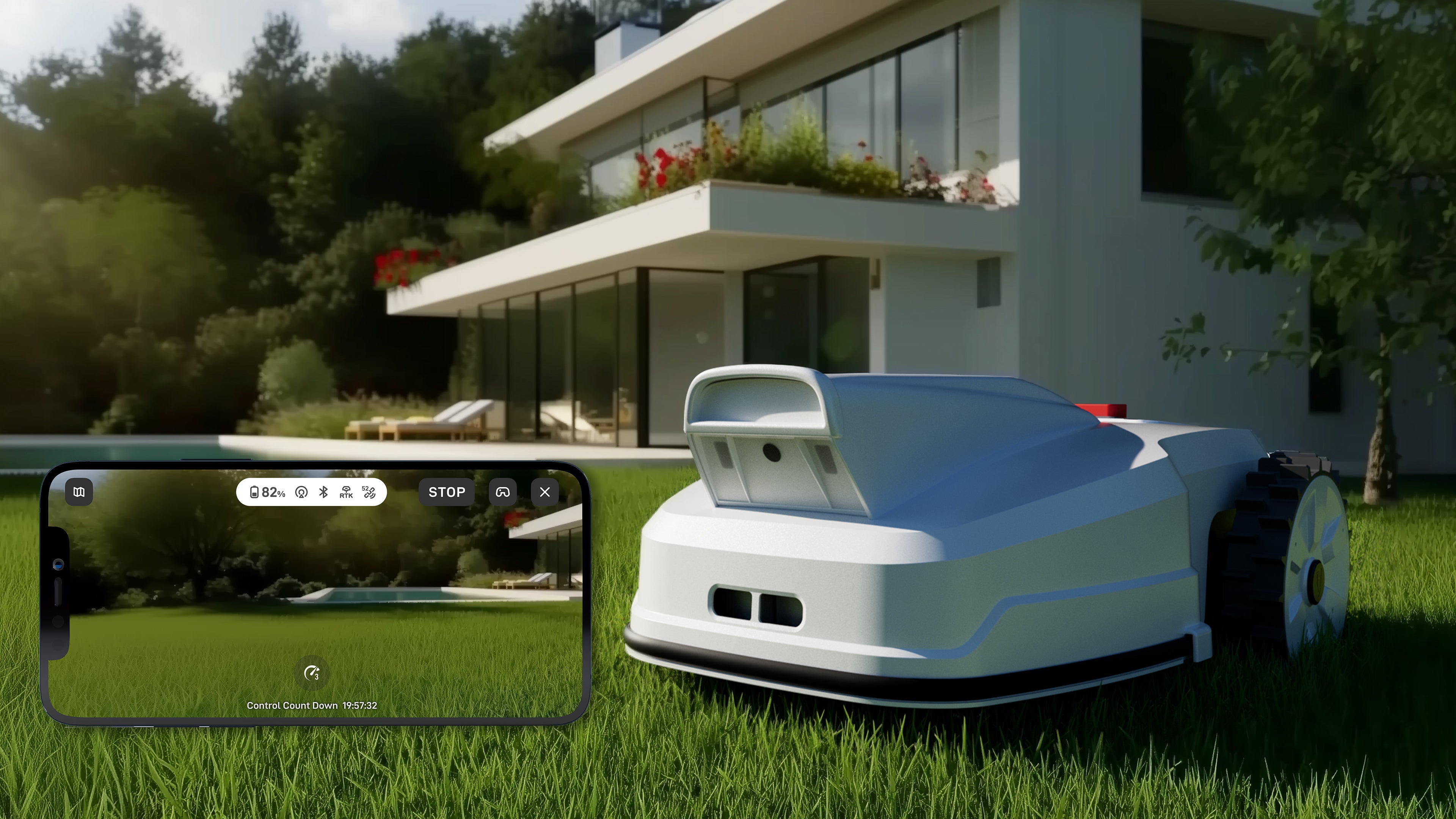 FJD FV2000 Automatic Robotic Lawn Mower Without Perimeter Wire
